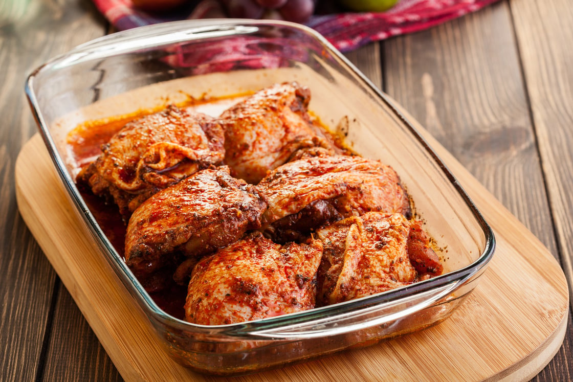 Marinated chicken drumsticks